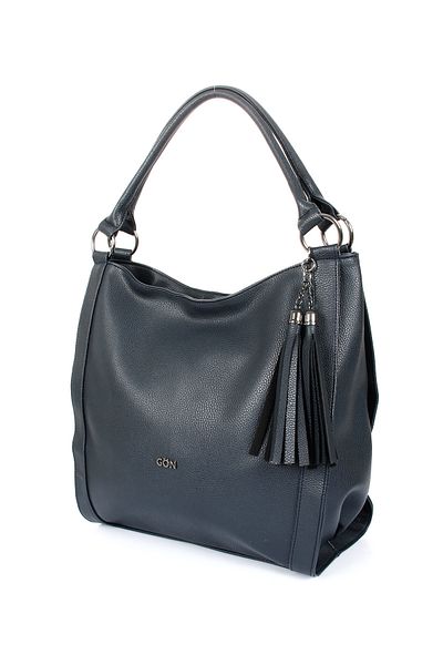 GÖNDERİ(R) Navy Blue Large Size Women's Tasseled Shoulder Bag B5602