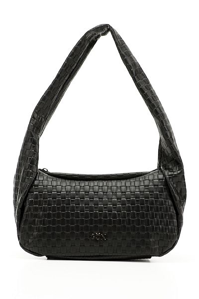 GÖNDERİ(R) Women/Girls Black Knitted Printed Shoulder Bag