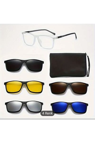 Game 6 Clips Polarized Sunglasses Transparent Matte
