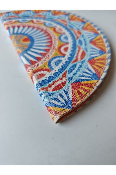 ankara menü Half Moon - Thermo Leather Account Desk Mat - 22 cm Diameter