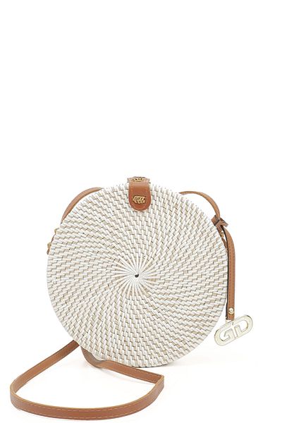 GÖNDERİ(R) Women / Girls Beige Straw Braided Long Strap Shoulder Bag