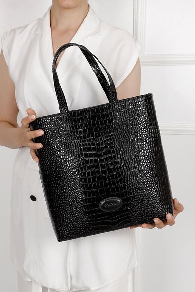 GÖNDERİ(R) Women/Girls Black Krako Genuine Leather Hand and Shoulder Bag