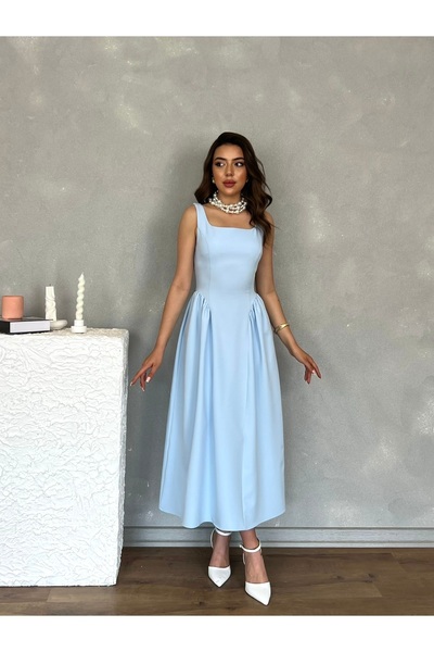 Nesil Rochie de damă cu guler pătrat lungime ocazie specială zilnică