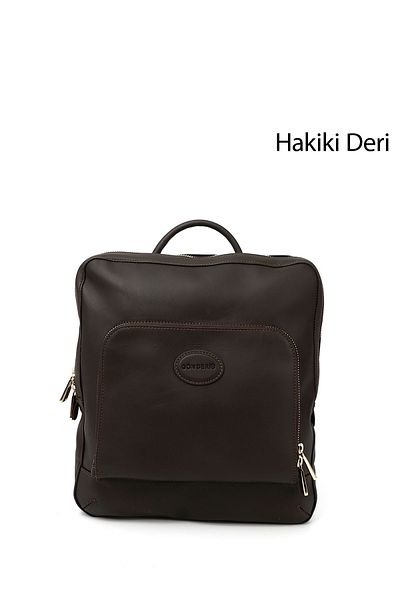 GÖNDERİ(R) Women / Girls Brown Genuine Leather Handbag and Backpack