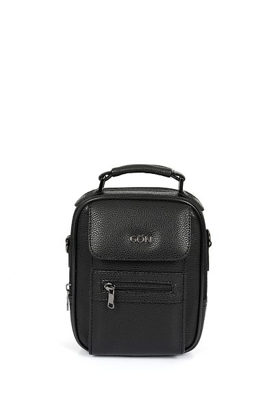 GÖNDERİ(R) Men's Black Long Strap Hand and Shoulder Bag