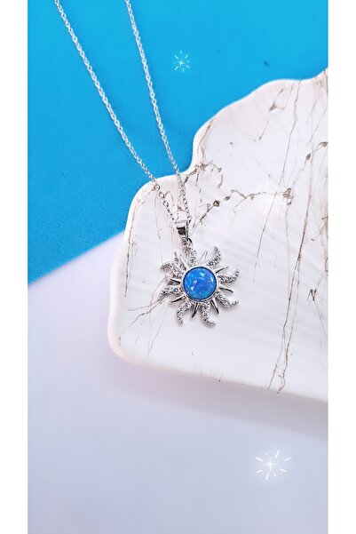 Serenity الشمس أحسب أوبال الزركون حجر الصلب قلادة