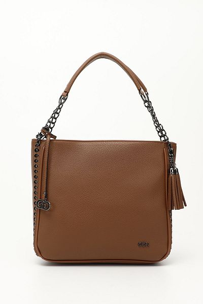 GÖNDERİ(R) Women/Girls Tan Tassel Shoulder Bag