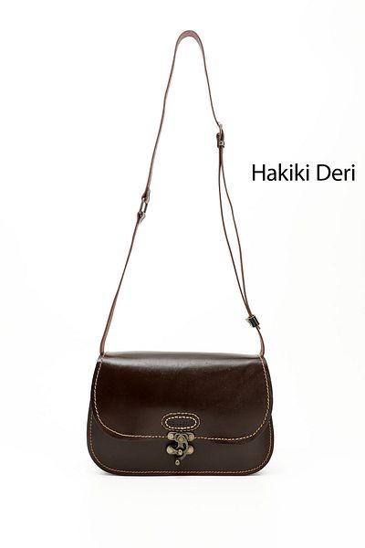 GÖNDERİ(R) Women / Girls Brown Antique Vaketa Genuine Leather Shoulder and Messenger Bag