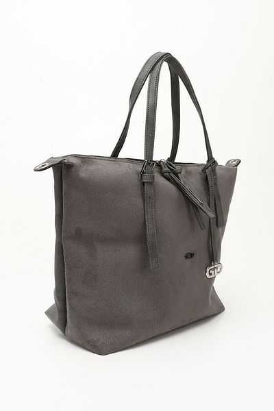 GÖNDERİ(R) Women / Girls Gray Suede Long Strap Hand and Shoulder Bag