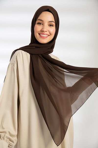 Stella Eşarp Women's Solid Color Thin Chiffon Shawl