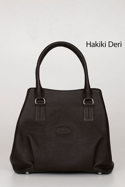 GÖNDERİ(R) Women's Coffee Floater Genuine Leather Hand and Shoulder Bag