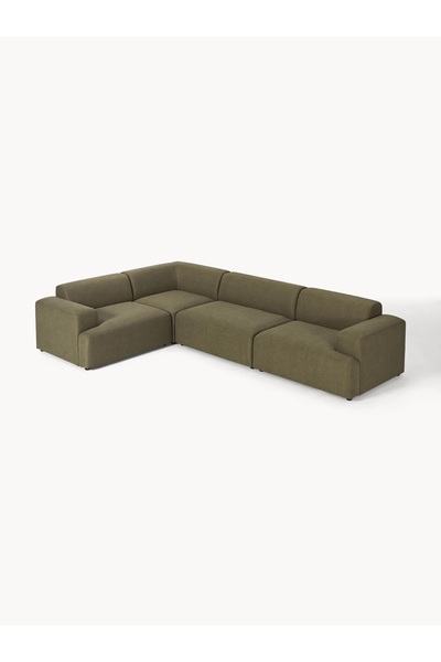 S Home Design Concept Molly 4 Modül Köşe Koltuk, Sol Köşe Keten Yağ Yeşili 210x290