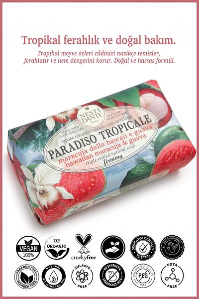 Nesti Dante Paradiso Tropicale Hawaiian Maracuja&Guava Solid Soap 250 Gr |   Humidifier |   Guava Fruit