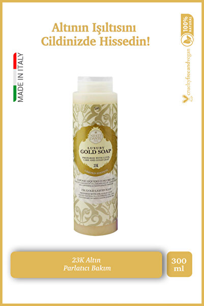 Nesti Dante Luxury Gold Duş Jeli 300ml | Nemlendirici ve Parlatıcı |Altın Özü