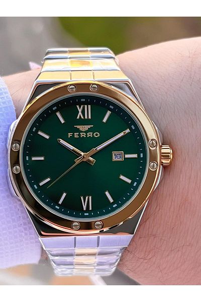 FERRO Men's Wristwatch - Italian Designcollection Efm40136-A3, 3 Atm