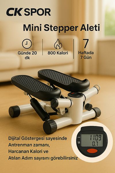 CKSpor Mini Stepper Fitness Twister Stepping Instrument Exercise Instrument with Resistance Rubber Cks116