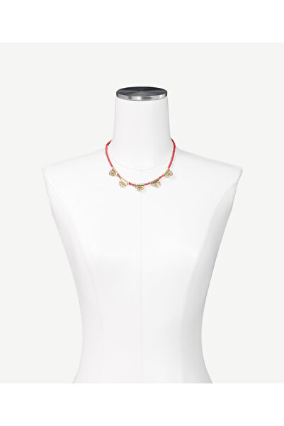 Yargıcı Afgan Taşı Ve Altın Kaplama Detaylı Kolye