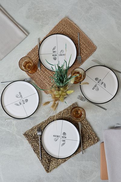 Keramika Savory Hitit Serving Plate 25 cm 4 Pieces 23039