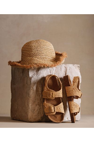 Yargıcı Raffia Coupling Hat with Tassel Detail