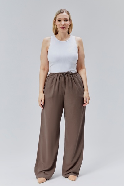 Symirna Viscose Linen Blended Woven Women's Trousers