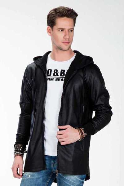 Cipo&Baxx Cl295 Kopşonlu Uzun Sade Erkek Sweatshirt