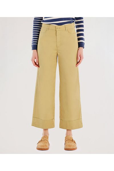 Yargıcı High Waist Wide Leg Trousers with Belt Detail