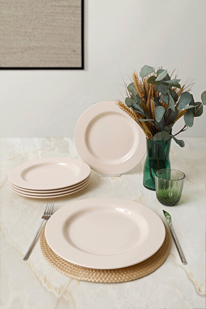 Keramika Cream Serving Plate 28 cm 6 Pieces 030