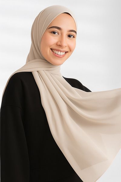 Stella Eşarp Women's Solid Color Thin Chiffon Shawl