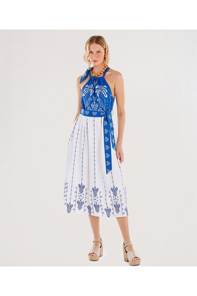 Yargıcı Rochie lungă fără mâneci cu centură cu detaliu de broderie