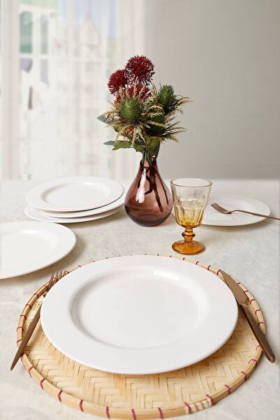 Keramika White Service Plate 28 cm 6 Pieces 006