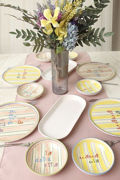Keramika Mama Mia & La Dolce Vita Breakfast Set 12 Pieces for 4 People 22724-25