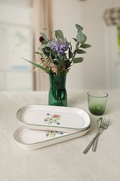 Keramika Rose Line Noyan Boat Plate 26 cm 2 Pieces 22913