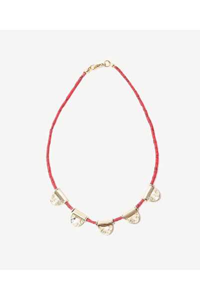 Yargıcı Afgan Taşı Ve Altın Kaplama Detaylı Kolye