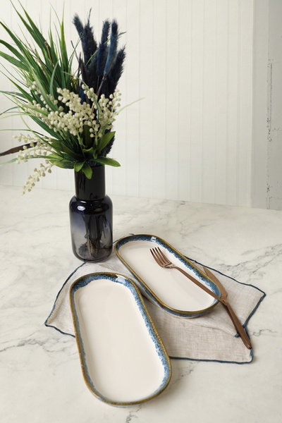 Keramika Reactive Cobalt Noyan Kayak Plate 26 cm 2 Pieces Q82