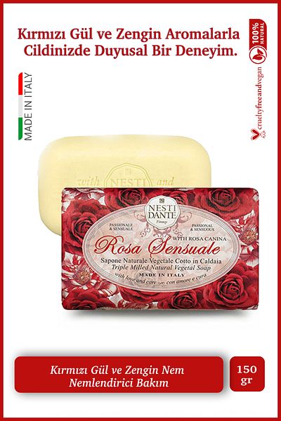 Nesti Dante Le Rose Sensuale Solid Soap 150 Gr |   Moisturizer |   Red Rose