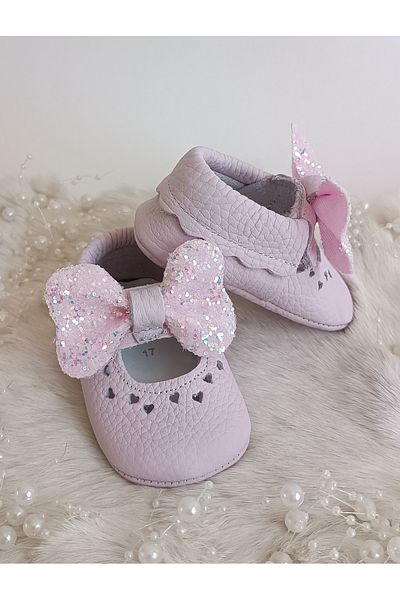 Hodore Alice Light Lilac Stone Genuine Leather Baby Shoes