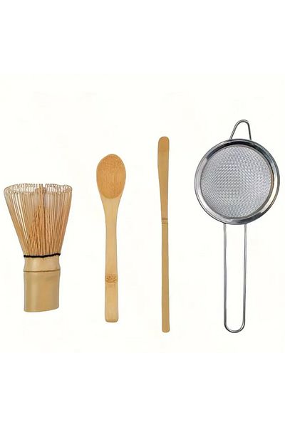 BKC HOME 4 Pieces Bamboo Matcha Set Japanese Traditional Tea Preparation