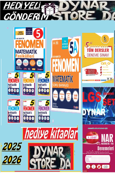 Fenomen Yayıncılık Fenomen Yayınları 5 Sınıf Matematik Fasikül Seti Ve Matema...
