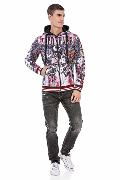 Cipo&Baxx Cl462 Чоловічий світшот з капюшоном та візерунком