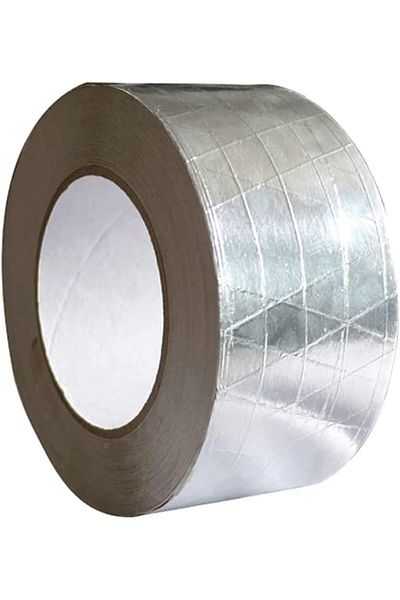 MARKQ Fsk Tape, 2" X 25 Yards Aluminum Foil Scrim Kraft Insulation Jacketing Tape For Insulating, Hv