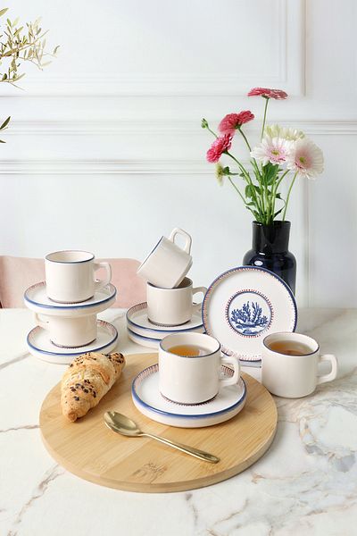 Keramika Marine Wonders Stackable Tea Set 12 τεμαχίων για 6 άτομα 22741-22905