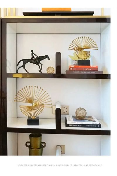 LUXXO Metal Table Decoration, Ferris, 29x13x34cm, Gold/Black