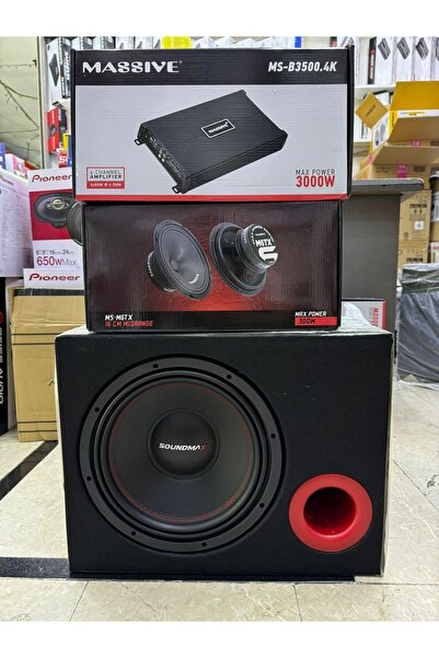 Massive Üclü Set Sx-rt12 30cm Bass 1500w 16cm Midrange Anfi 3000wat