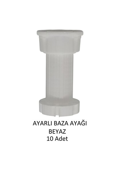 Adilon Ayarlanabilir Plastik Baza Ayağı 10-15 Cm, Çok Amaçlı Dolap Ayağı 10 Adet