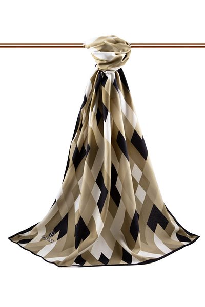 Vissona Γυναικείο σάλι πολυτελείας Medina Silk Mink-2