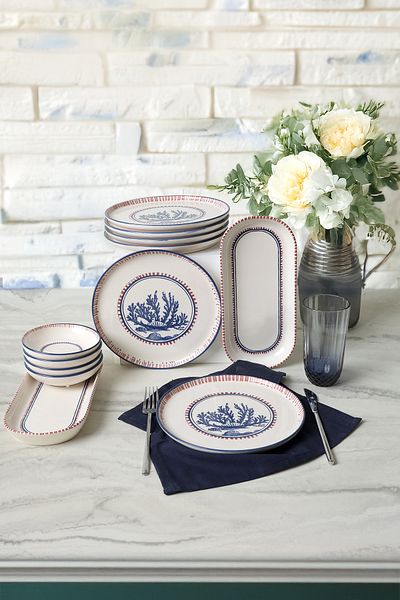 Keramika Marine Wonders Breakfast Set 12 Pieces for 6 People 22741-22906