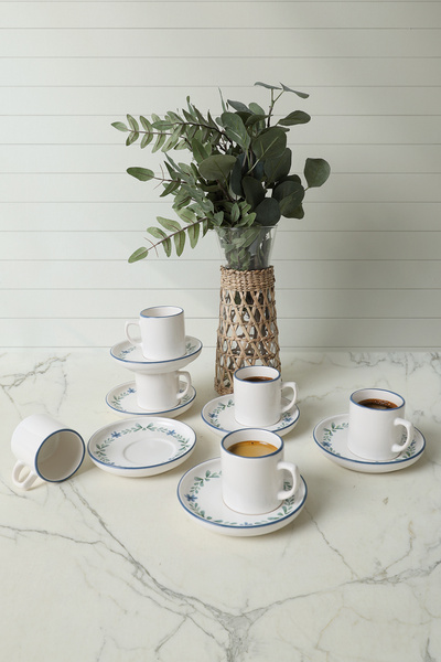 Keramika Daphne Nordic Kahve Takımı 12 Parça 6 Kişilik 22921-24