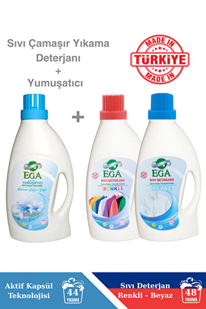 Ega Kimya Aktif Kapsül Teknolojili Lilyum Çamaşır Yumuşatıcısı Power Jel Sıvı...