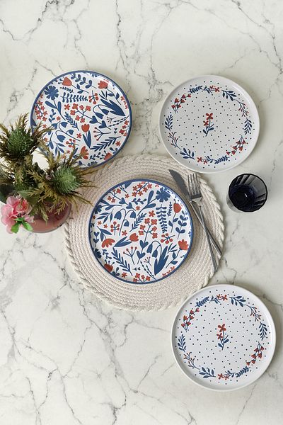 Keramika Dot & Bloom Nordic Cake Plate 22 cm 4 Pieces 22963-64