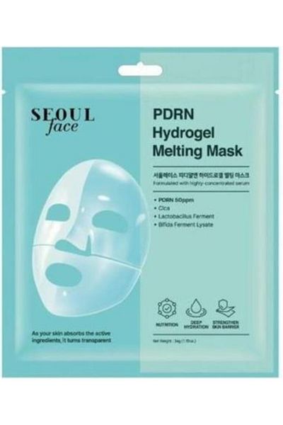 Dermal Pdrn Vitamin and Collagen Melting Transparent Moisturizing Melting Face Mask Set 34 Gr.